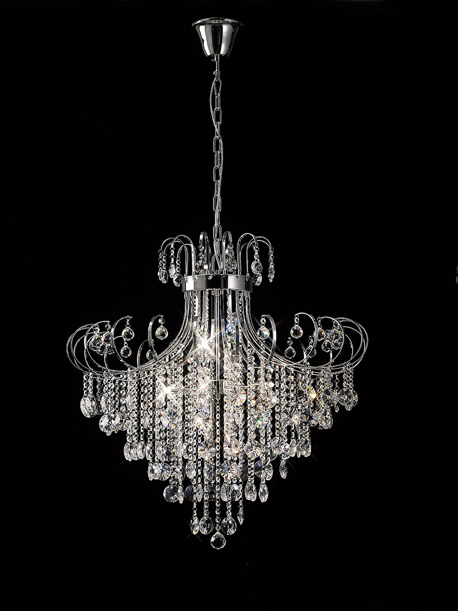 IL31058  Rosina Crystal Chandelier 8 Light (21kg) Polished Chrome